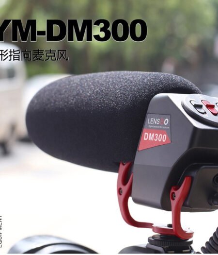 Lensgo LYM-DM300 On-Camera Shotgun Condenser Supercardioid for DSLR Cameras Audio Recorders