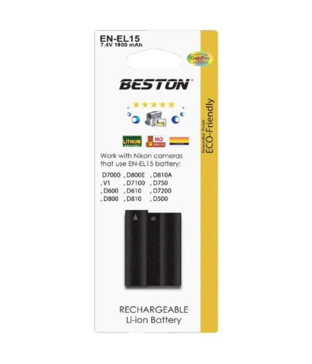 Beston EN-EL15 Battery for Nikon 1900mAh
