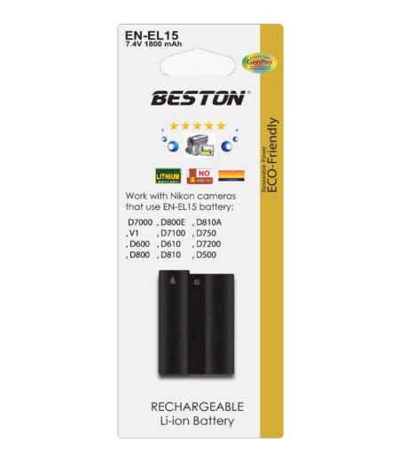 Beston EN-EL15 Battery for Nikon 1800mAh
