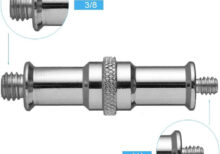 Standard 1/4 to 3/8 inch Metal Male Convertor Threaded Screw Adapter Spigot Stud for Studio Light Stand
