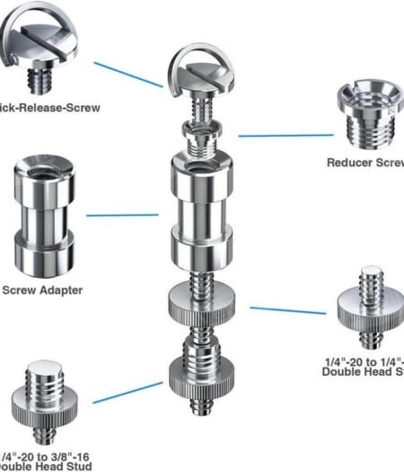 Screw 5pcs 1/4 Inch and 3/8 Inch Converter Threaded Screws (Camera Screws Converter)
