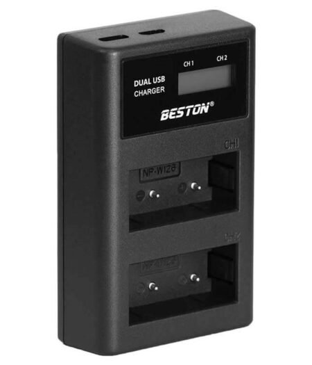 BESTON NP-W126 LCD Dual USB Charger for Fujifilm
