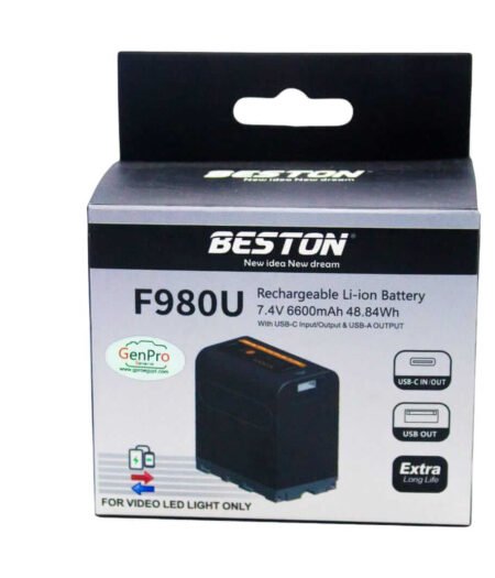 Beston NP-F980U Battery with USB-C PD (48.84W)
