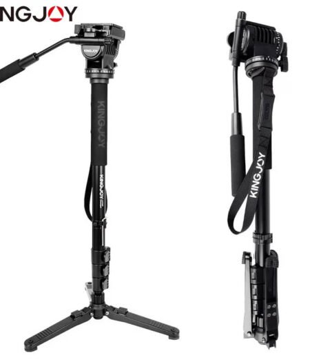 KINGJOY MP208F Aluminum Monopod with VT-1510 Fluid Head