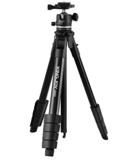 Kingjoy S650+GS10 Tripod – 5-Section Lightweight Aluminum Tripod for Cameras & Smartphones