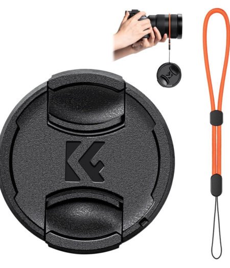 K&F Concept Lens Cap with Keeper Leash – Fits Nikon, Canon, Sony, Fujifilm