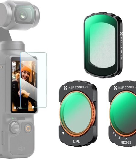 K&F DJI Osmo Pocket 3 Filter Magnetic CPL + Black Mist 1/4 + ND2-32 Filter Set, Multi-Coated/HD Optical Glass / Gimbal Compatible