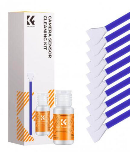 K&F Concept M4/3 Sensor Cleaning Kit – 10x 12mm Swabs + 20ml Sensor Cleaner for Micro Four-Thirds Cameras (Olympus, Panasonic) (SKU.2316)