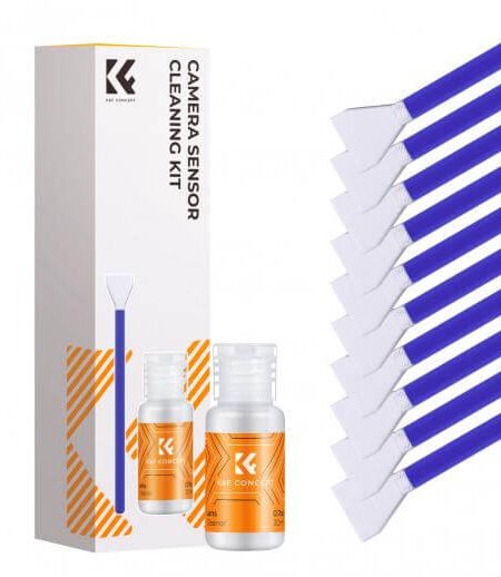 K&F Concept M4/3 Sensor Cleaning Kit – 10x 12mm Swabs + 20ml Sensor Cleaner for Micro Four-Thirds Cameras (Olympus, Panasonic) (SKU.2316)
