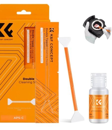 K&F Concept 10 Pcs with 16mm APS-C Frame Double-Headed Cleaning Stick set + 20ml Sensor Cleaner (SKU.1964)