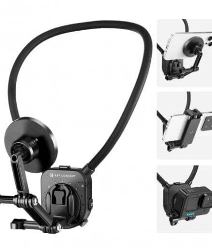 K&F Concept Magnetic Neck Phone Mount for iPhone & Action Cameras | Hands-Free POV Video Holder