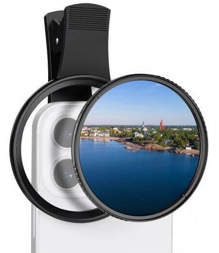 K&F Concept 67mm Clip-on CPL Phone Camera Lens Filter Kit Applicable to All Mobile Phone Models