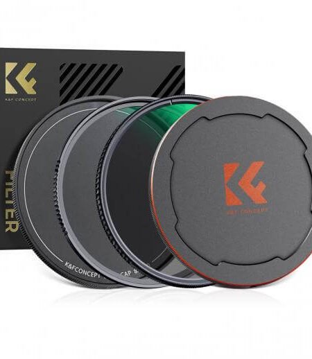 K&F Concept 2-in-1 Filter Kit – Nano-X Series CPL + MRC UV Filters with Metal Lens Caps and Storage Bag 49mm (SKU.1658)