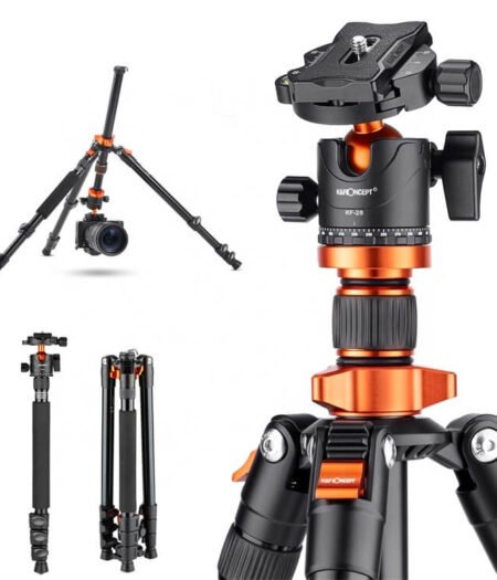 K&F Concept KF09.089V1 Aluminum DSLR Tripod O254A3 with BH-28L Ball Head