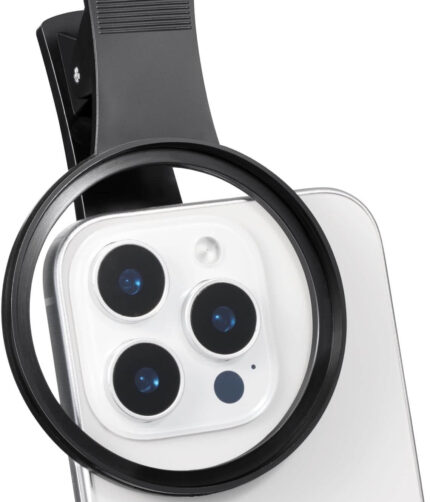 K&F Concept 67mm Thread Clip for Smartphone – Large Caliber Filter Adapter Compatible with iPhone 16 15 14 13 12 11, Samsung Galaxy S22 S23 S24 Ultra