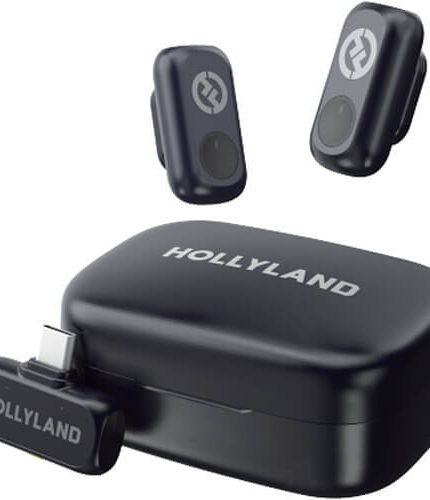 Hollyland LARK A1 Duo 2-Person Wireless Microphone System with USB-C Connector – Space Gray (2.4 GHz)