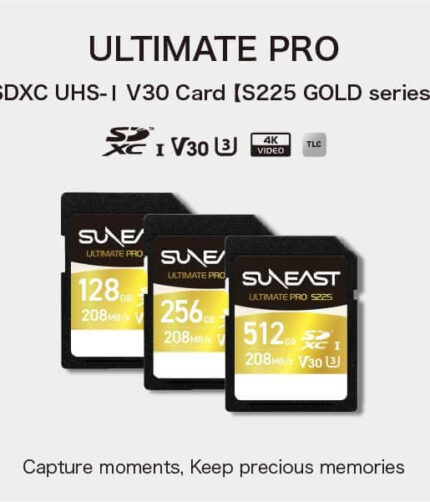 SunEast ULTIMATE PRO S225 GOLD Series SDXC UHS-I V30 Card