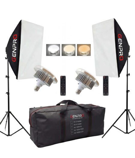 GENPRO L150 Studio Softbox Lighting Kit – Bi-Color – 2 Sets