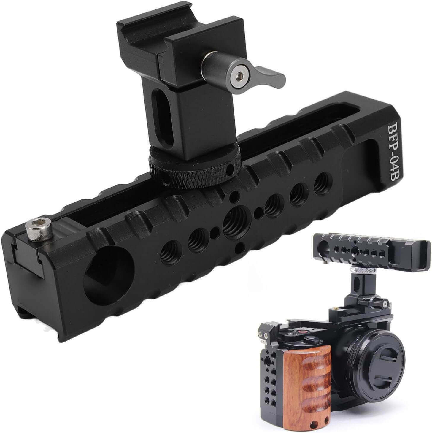 foto-general-egypt-Aluminum Camera Top Handle with Cold Shoe Mount-Universal Cage Grip BAFANG BFP-04B (3)