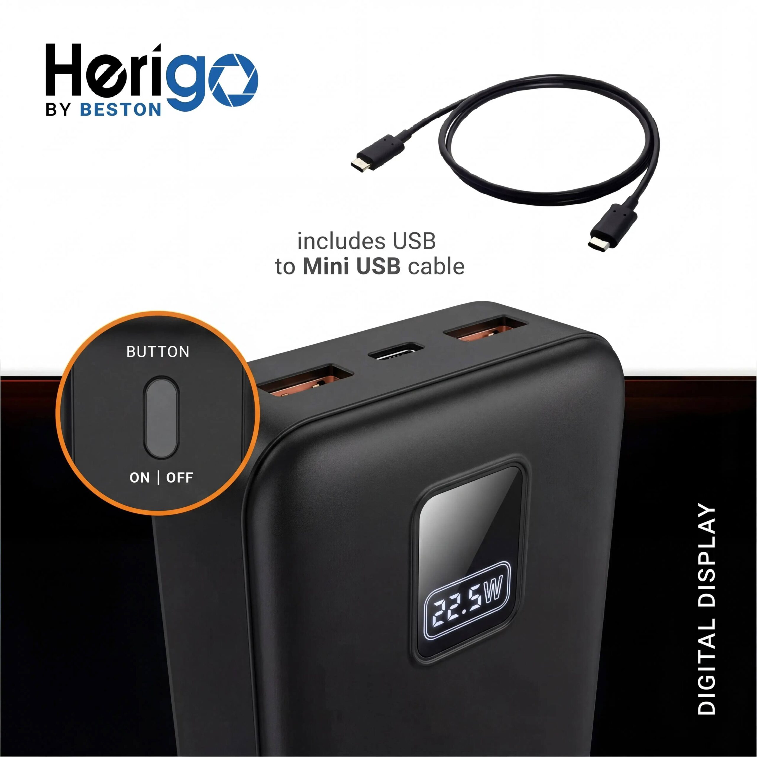 Herigo DBK HR-002 20000mAh Power Bank 22.5W Super-2 (1)