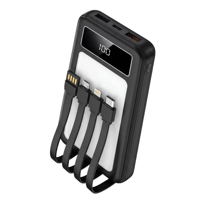 Herigo HR-014 Power Bank 10000mAh 22.5W Fast Charging with LED Outdoor Lamp and 4 Built-in Cables (2)