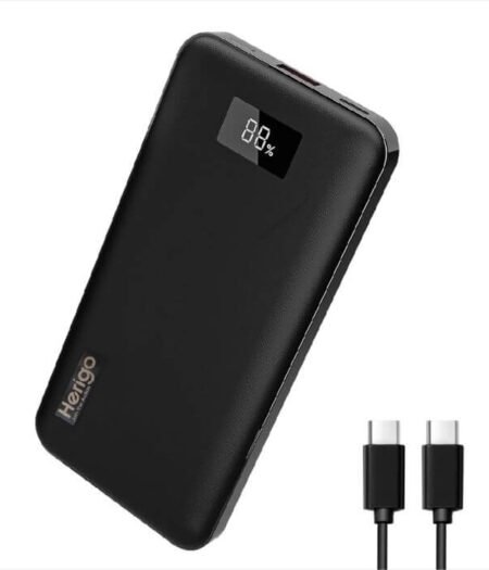 HERIGO HR-006 10000mAh Power Bank – 20W Fast Charging Portable Charger with Digital Display & USB/Type-C Ports