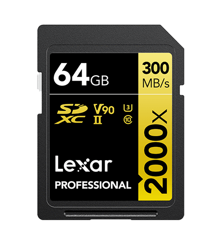 Lexar professional SD 2000 300MB 64GB V90