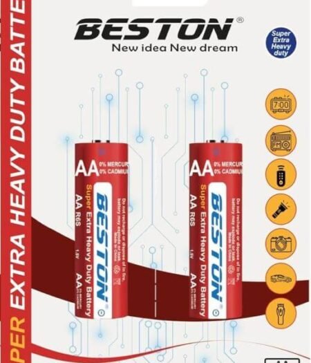 BESTON R6S AA Extra Heavy Duty Zinc-Carbon Battery 1.5V – 2 Pack