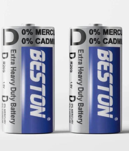 BESTON R20S Extra Heavy Duty D Battery 1.5V – 2 Pack