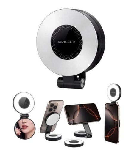 Herigo HR-PH010 3in1 Magnetic Beauty Fill Light – Makeup Mirror + Magnetic Phone Holder + Selfie Light