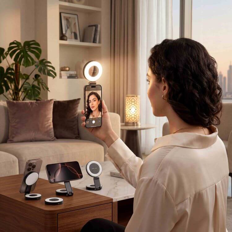 Herigo HR-PH010 2.5W 3 in 1 Magnetic Beauty Small Mirror Fill Light (3)