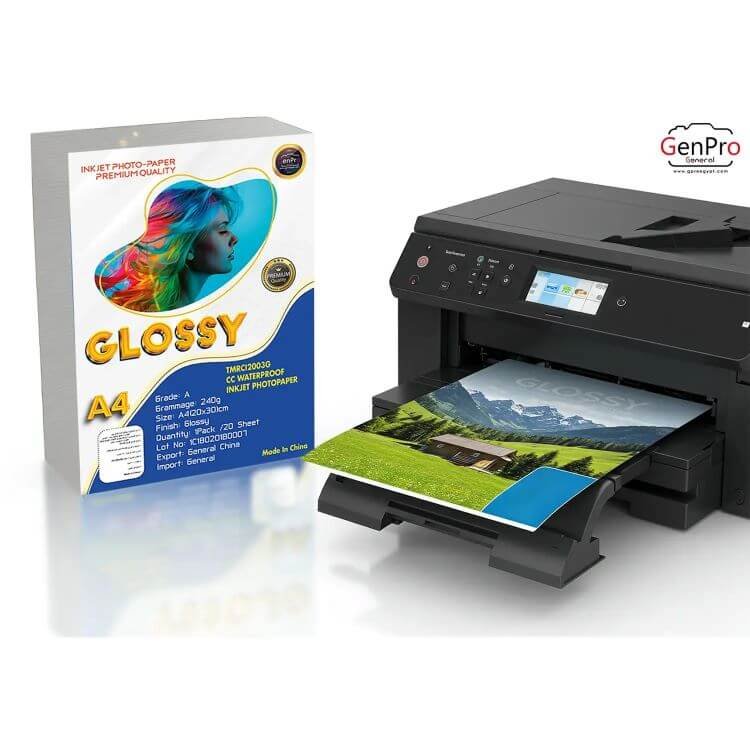 GenPro A4 Glossy Waterproof Photo Paper – 240gsm – 20 Sheets-