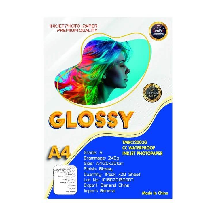 GenPro A4 Glossy Waterproof Photo Paper – 240gsm – 20 Sheets